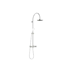 TARA Showerpipe with shower thermostat without hand shower FlowReduce 220 mm - Platinum - 34 458 892-08