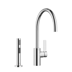 TARA ULTRA Single-lever mixer with rinsing spray set - Brushed Chrome - Set containing 2 articles