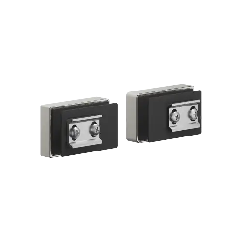 Attachment set for towel bar/tumbler mounting on one side with cover - Brushed Platinum - 11 001 976-06