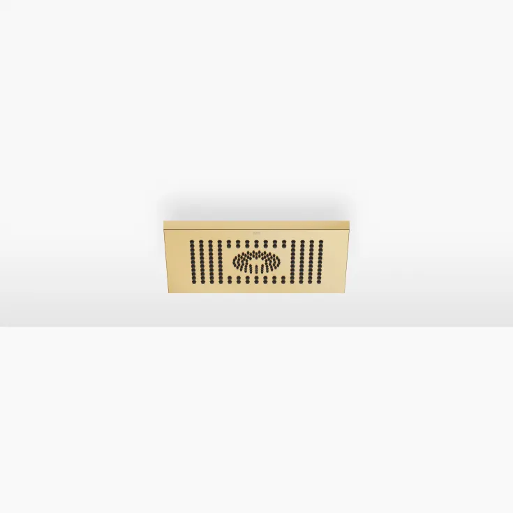 Pomme de douche arrosoir pour fixation au plafond 300 x 240 mm - Laiton brossé (Or 23cts) - 28 041 980-28 0010