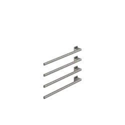 Towel warmer , 4-fold , projection left , without control element - Dark Chrome - 83 304 980-19