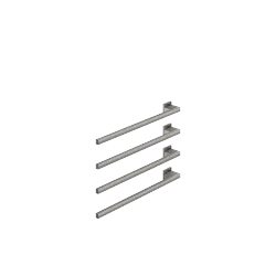 Towel warmer , 4-fold , projection left , without control element - Dark Chrome - 83 304 980-19