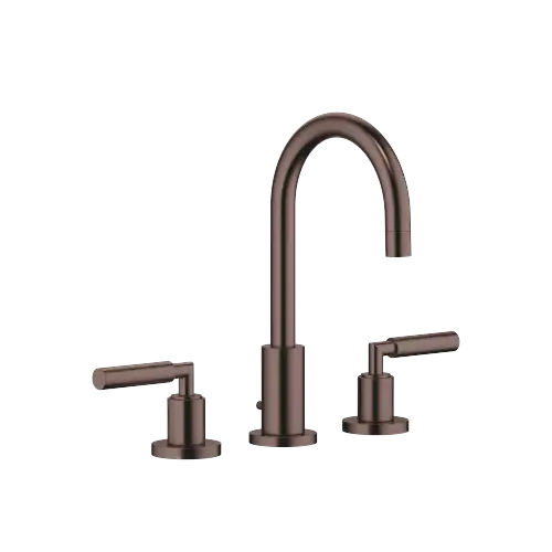 TARA Three-hole basin mixer with pop-up waste - Brushed Dark Bronze (PVD) - 20 710 882-43