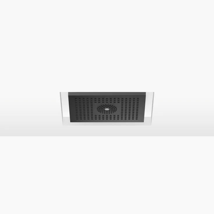Pomme de douche arrosoir pour montage encastré au plafond Avec lumière 300 x 240 mm - Noir mat - 28 044 980-33