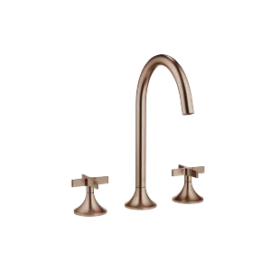 VAIA Three-hole basin mixer with pop-up waste - Brushed Bronze - 20 713 809-42