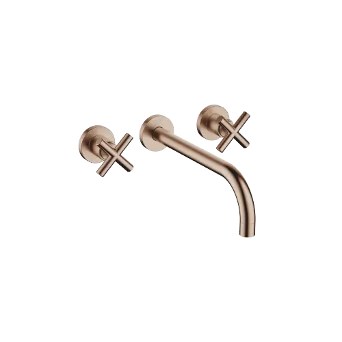 TARA Wall-mounted three-hole lavatory mixer without drain - Brushed Bronze (PVD) - 36 717 892-42 0010