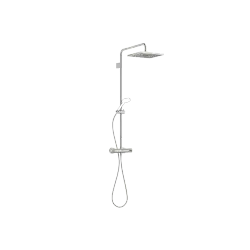 Exposed shower set with shower thermostat without hand shower 11-3/4" x 9-1/2" - Platinum - 34 459 980-08 0010