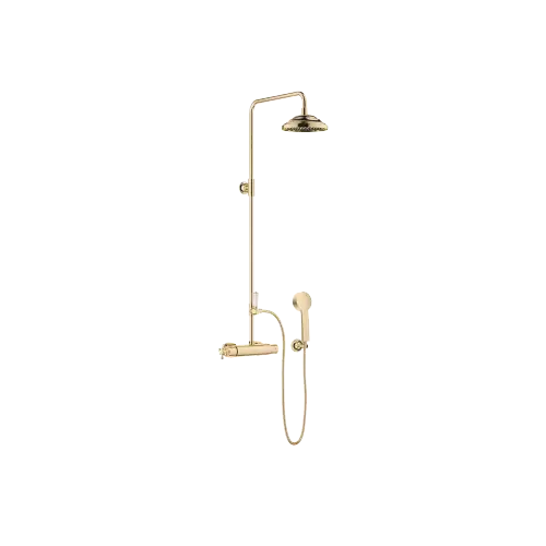 MADISON Application Showerpipe avec thermostat de douche 200 mm - Laiton (Or 23cts) - Set contenant 3 articles