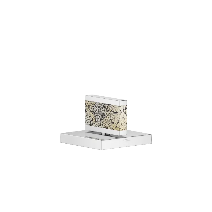 Manopola Nature Squared Eggshell Snakeskin Black - Cromato - XV-01 4613