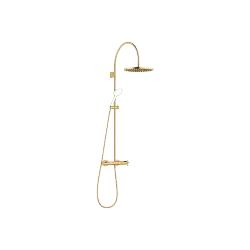 VAIA Showerpipe with shower thermostat without hand shower 300 mm - Brushed Durabrass (23kt Gold) - 34 465 809-28