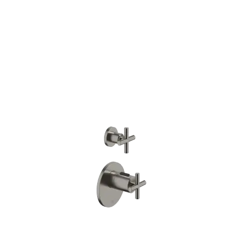 TARA xTOOL Thermostat module with 1 valve - Brushed Dark Platinum - Set containing 2 articles