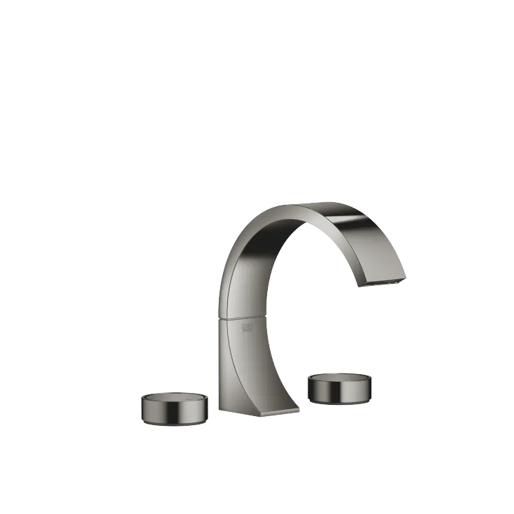 CYO Three-hole basin mixer with pop-up waste - Dark Chrome - Set containing 2 articles