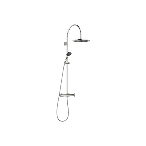 VAIA Showerpipe Application with shower thermostat 300 mm - Platinum - Set containing 2 articles