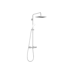 Showerpipe mit Brause-Thermostat ohne Handbrause FlowReduce 300 x 240 mm - Chrom gebürstet - 34 463 980-93