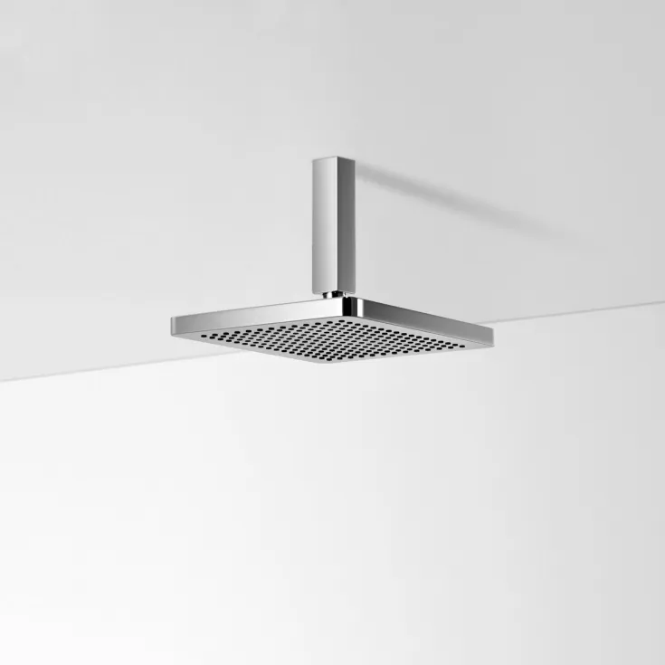LULU Regenbrause mit Deckenanbindung 300 x 240 mm - Platin gebürstet - 28 796 710-06