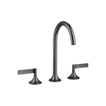 VAIA Three-hole basin mixer with pop-up waste - Brushed Dark Platinum - 20 713 819-99