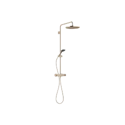 Showerpipe with shower thermostat - Light Gold - Set containing 2 articles