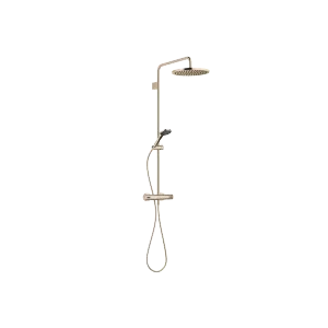 Showerpipe with shower thermostat - Light Gold - Set containing 2 articles