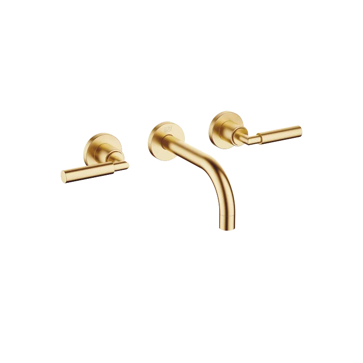 TARA Wall-mounted basin mixer without pop-up waste - Brushed Durabrass (23kt Gold) - 36 707 882-28 0010