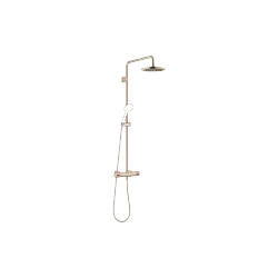 Exposed shower set with shower thermostat without hand shower - Brushed Light Gold - 34 459 979-27 0010