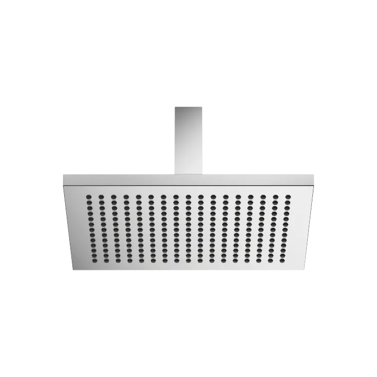 Regenbrause mit Deckenanbindung FlowReduce 300 x 240 mm - Chrom gebürstet - 28 770 980-93