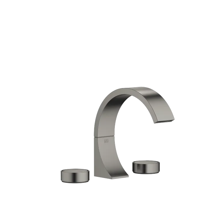 CYO Three-hole basin mixer with pop-up waste - Brushed Dark Platinum - Set containing 2 articles