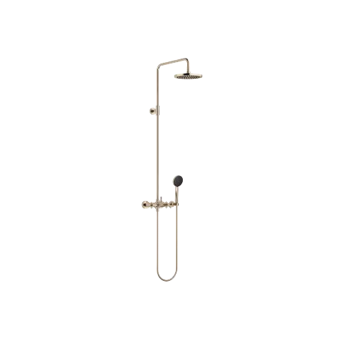 TARA Showerpipe Application with shower mixer 220 mm - Champagne (22kt Gold) - Set containing 2 articles