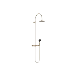 TARA Showerpipe with shower mixer 220 mm - Champagne (22kt Gold) - Set containing 2 articles