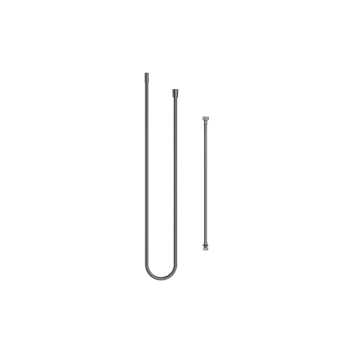 Metal shower hose in two parts 1/2" x 3/8" x 2250 mm - Brushed Dark Platinum - 28 323 970-99