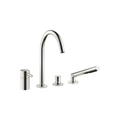 META Bath shower set for bath rim or tile edge installation - Brushed Platinum - 27 632 661-06