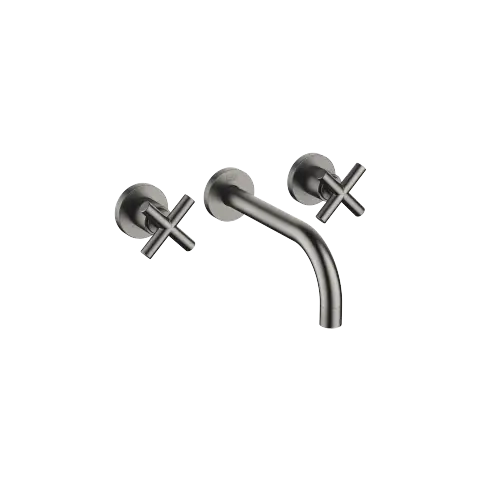 TARA Wall-mounted three-hole lavatory mixer without drain - Brushed Dark Platinum - 36 712 892-99 0010
