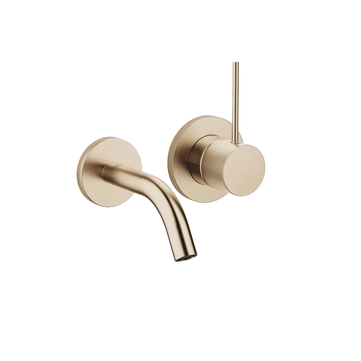 META META SLIM Wall-mounted single-lever basin mixer without pop-up waste - Brushed Champagne (22kt Gold) - 36 867 662-46