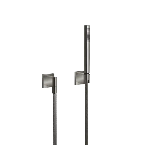 Schlauchbrausegarnitur mit Einzelrosetten FlowReduce - Dark Chrome - 27 811 980-19 0010