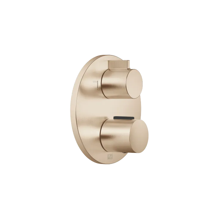 Concealed thermostat with two function volume control - Brushed Light Gold - 36 426 970-27