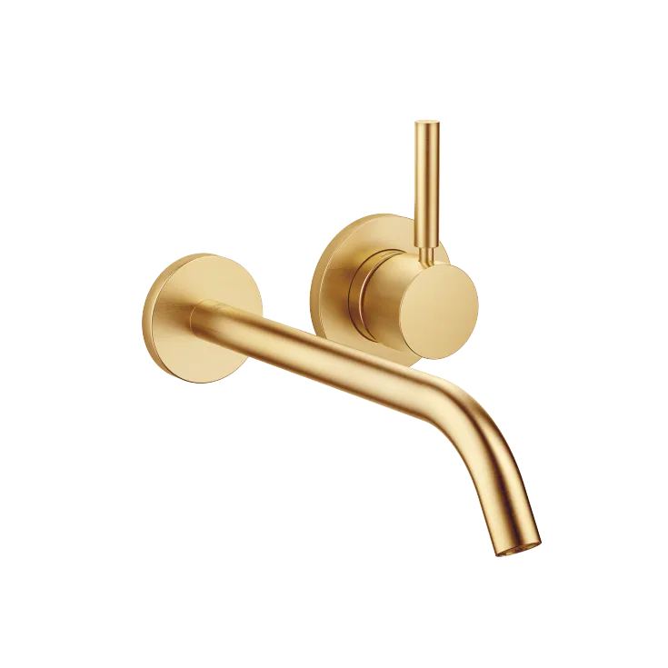META Wall-mounted single-lever basin mixer without pop-up waste - Brushed Gold (PVD) - 36 861 660-37