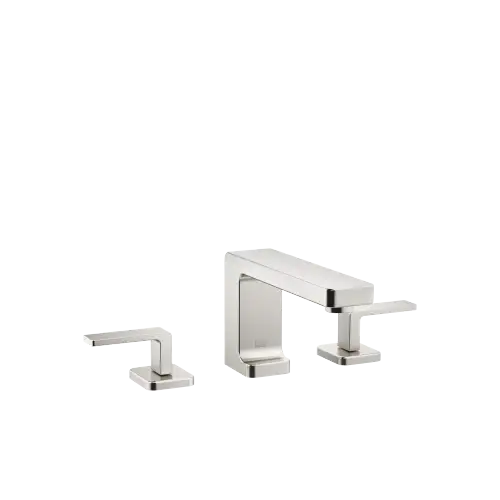 LULU Mélangeur lavabo à 3 trous avec garniture d'écoulement - Platine brossé - 20 713 710-06 0010