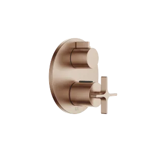 VAIA Thermostat à encastrer avec réglage de débit et robinet d'arrêt intégré - Bronze brossé - 36 425 809-42