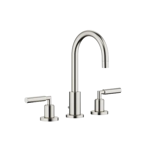 TARA Three-hole basin mixer with pop-up waste - Brushed Platinum - 20 710 882-06