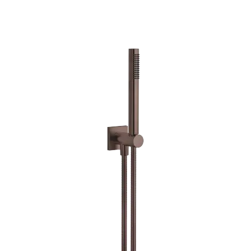 Hand shower set with integrated wall bracket - Brushed Dark Bronze (PVD) - 27 812 970-43 0010