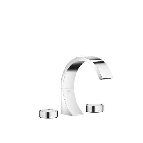 CYO Mélangeur lavabo à 3 trous avec garniture d'écoulement - Chrome - Set contenant 2 articles