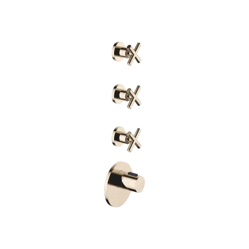 TARA xTOOL Thermostatmodul mit 3 Ventilen - Champagne (22kt Gold) - Set aus 4 Artikeln
