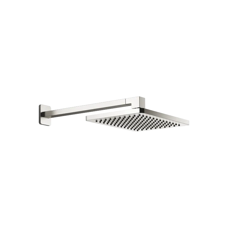 Rain shower with wall fixing FlowReduce 300 x 240 mm - Brushed Platinum - 28 760 710-06