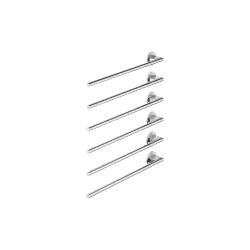 Towel warmer , 6-fold , projection left , without control element - Brushed Chrome - 83 306 979-93