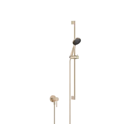 Batería monomando empotrada con conexión integrada de ducha con juego de ducha - Champagne cepillado (Oro 22k) - Set que contiene 2 artículos