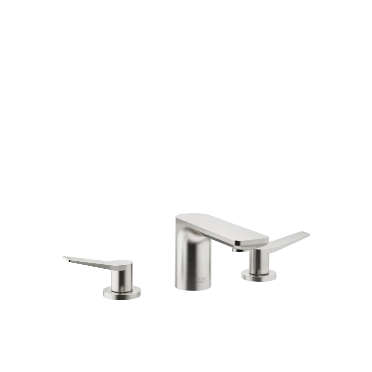 LISSÉ Three-hole basin mixer with pop-up waste - Brushed Platinum - 20 713 845-06