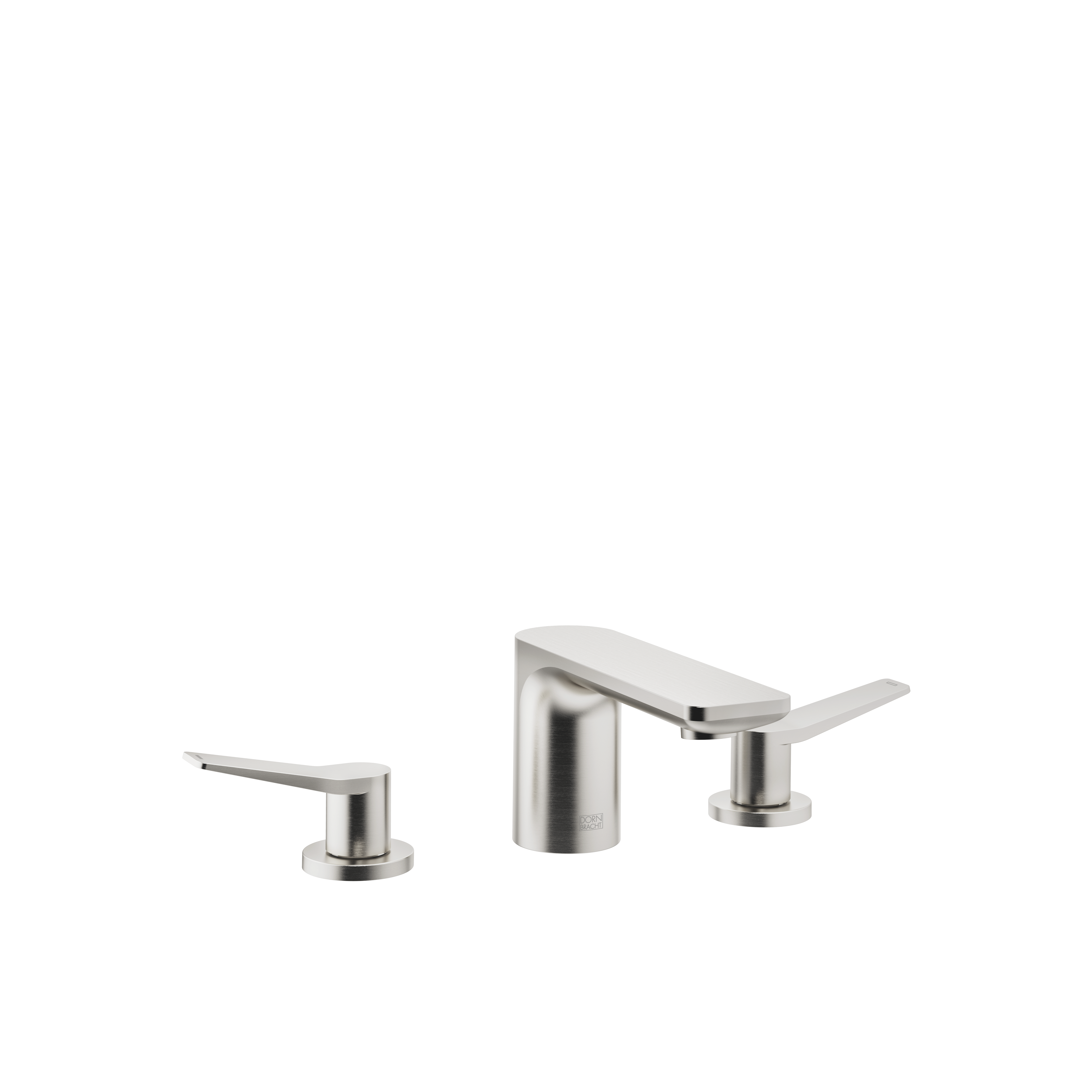 LISSÉ Brushed Platinum : Three-hole basin mixer with pop-up waste