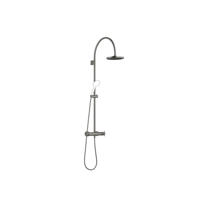 VAIA Shower pipe with shower thermostat without hand shower - Brushed Dark Platinum - 34 459 809-99 0050