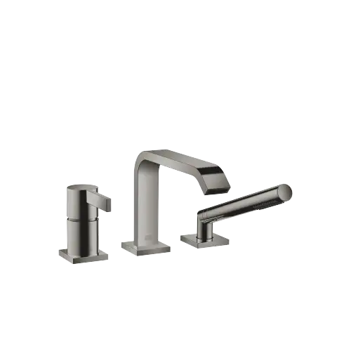IMO Three-hole single-lever bath mixer for bath rim or tile edge installation - Dark Chrome - 27 412 670-19