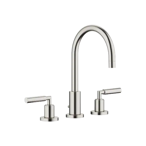 TARA Mélangeur lavabo à 3 trous avec garniture d'écoulement - Platine brossé - 20 713 882-06 0010