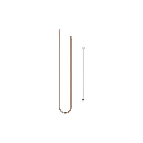 Metal shower hose in two parts 1/2" x 3/8" x 2250 mm - Brushed Bronze (PVD) - 28 323 970-42